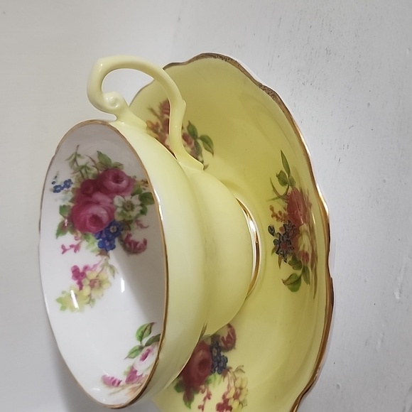 Yellow EB Foley China Tea Cup and Saucer Teacup Set very rare - Picture 7 of 8
